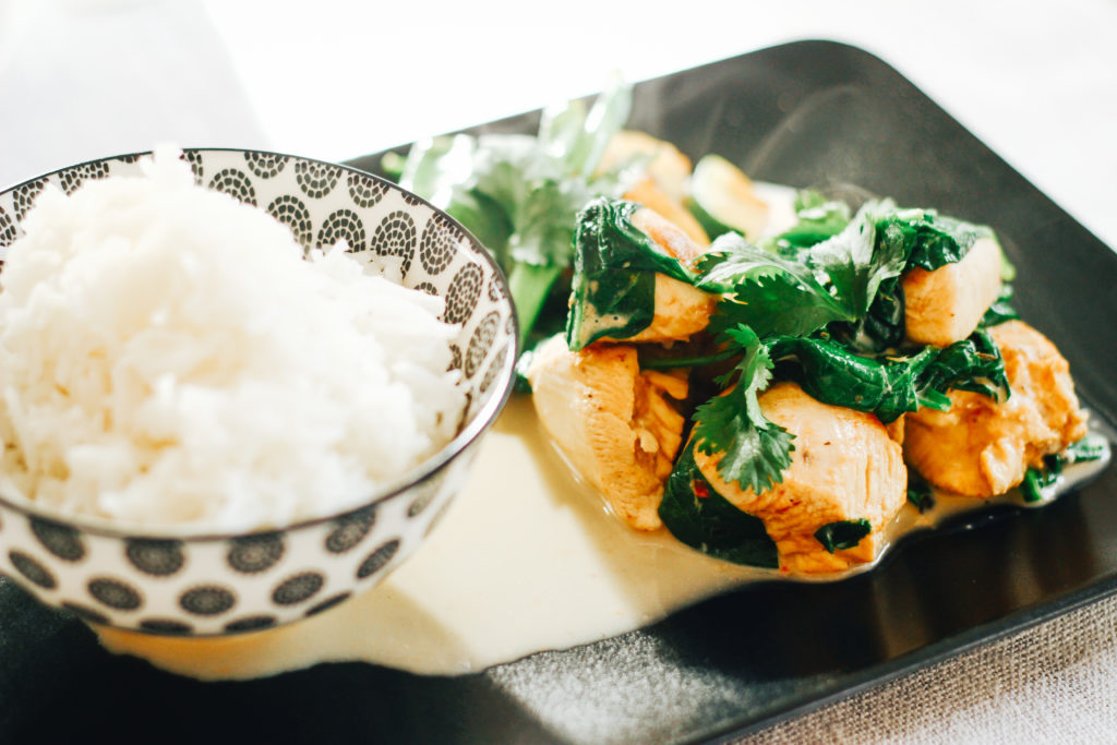 Rezept für ein Zitronengras-Hühnchen-Curry - Fertiges Gericht