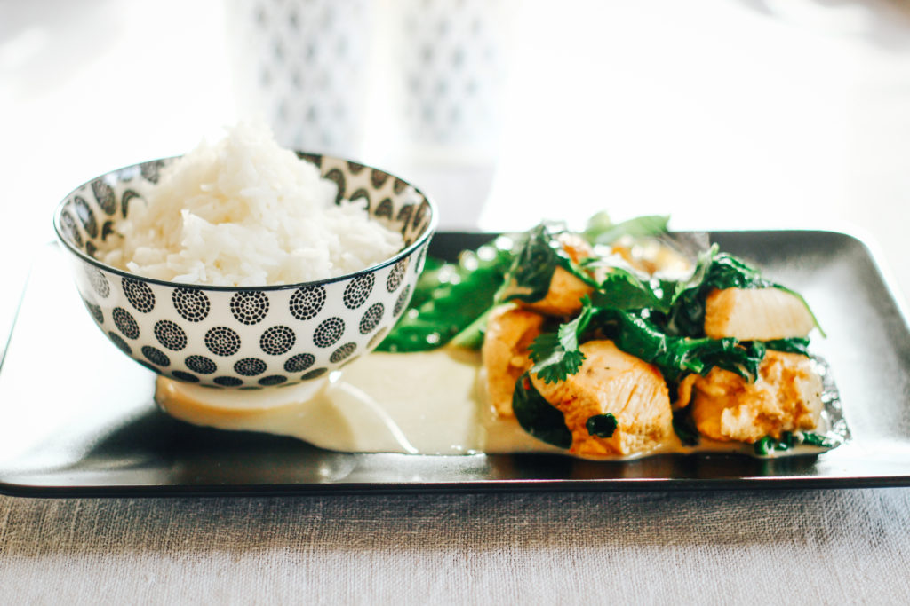 Rezept für ein Zitronengras-Hühnchen-Curry - Fertiges Gericht