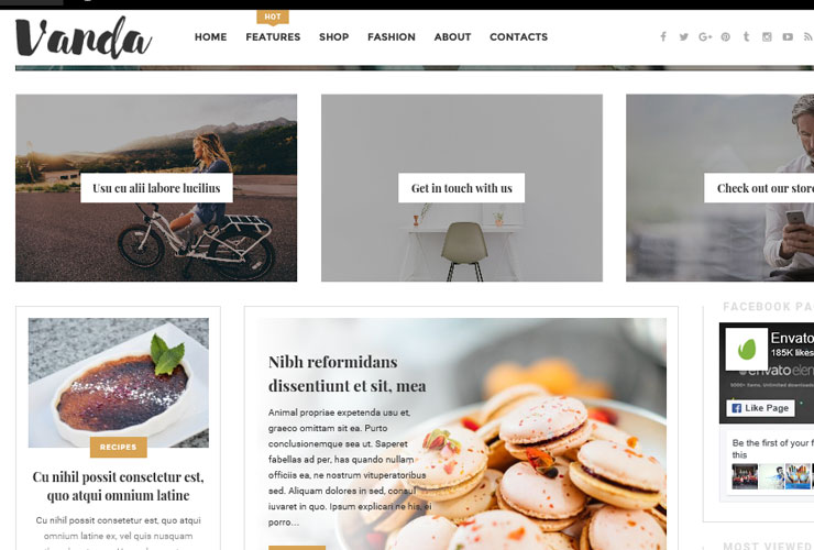 vanda blog theme